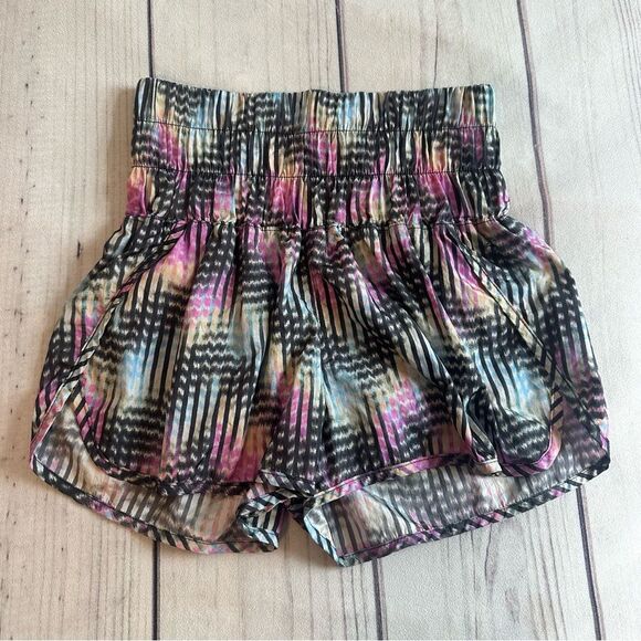 Free People FP Movement The Way Home Running Shorts Sz XS Colorful Euphoria Gym - Picture 1 of 10